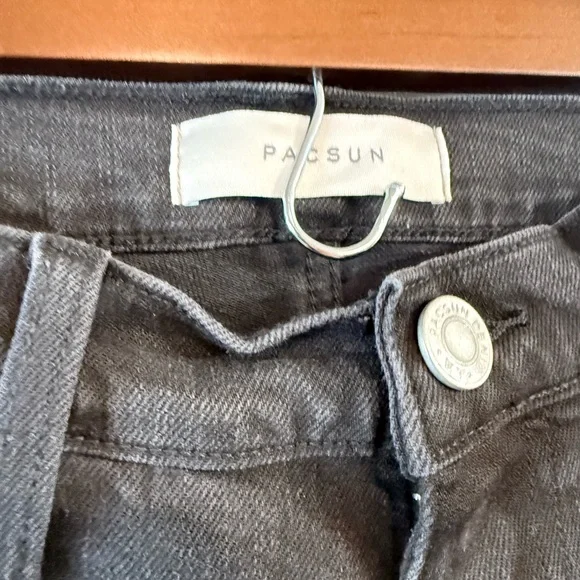 Pacsun Stacked Skinny Jeans 32x32 Black Distressed - Picture 3 of 7